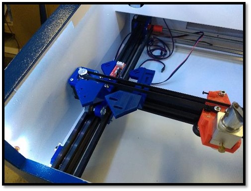 X axis installed