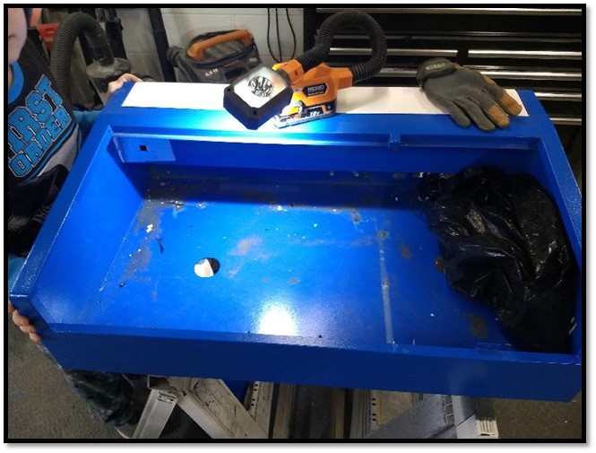 Inside the case after teardown