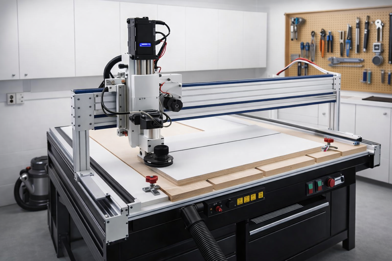 4×4ft CNC router gantry on the build table