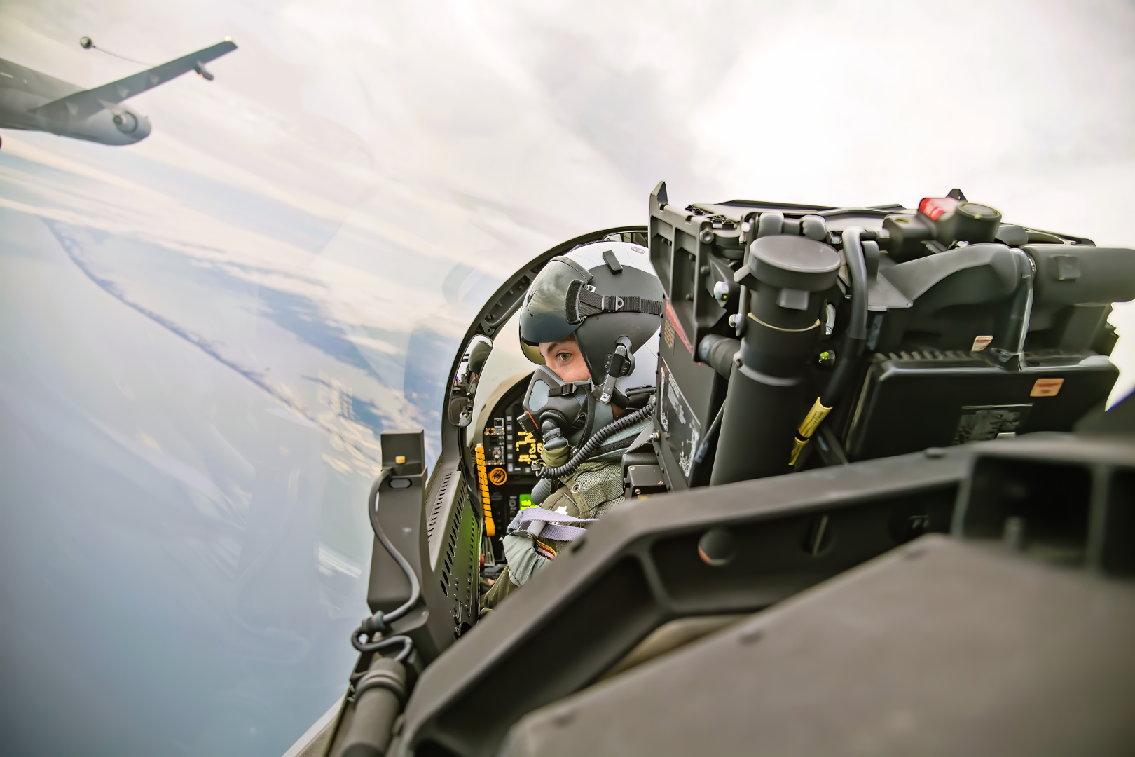CDR Emily Shilling in cockpit